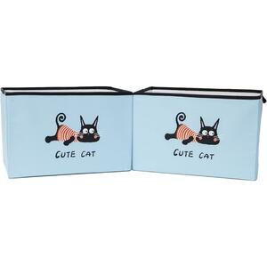 2 Pack Collapsible Fabric Storage Bins Rectangular Closet Toy Organizer